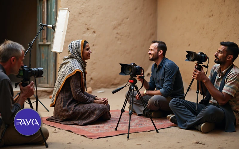 Examining different filming factors such as light, sound