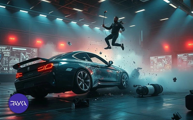 Creating special sequences such as accidents and throwing with artificial intelligence