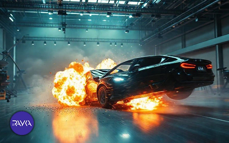 Reducing the costs of creating risky scenes such as accidents with artificial intelligence