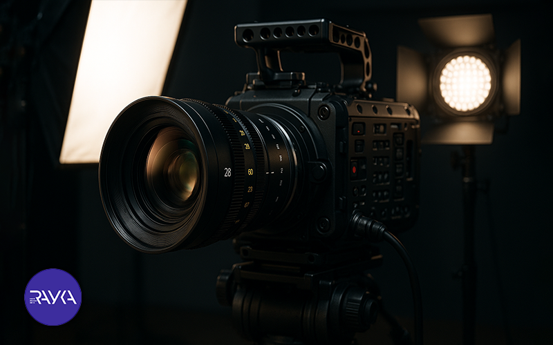 Lighting and camera equipment in music video making