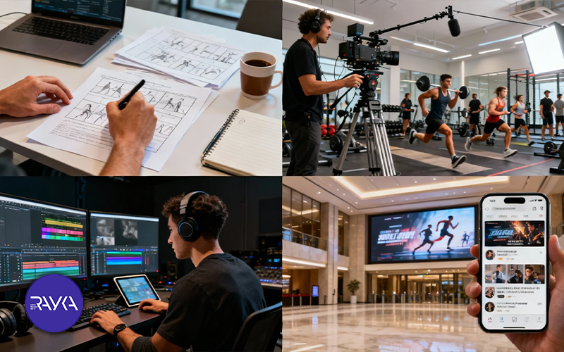 The stages of making a promotional teaser for a sports club