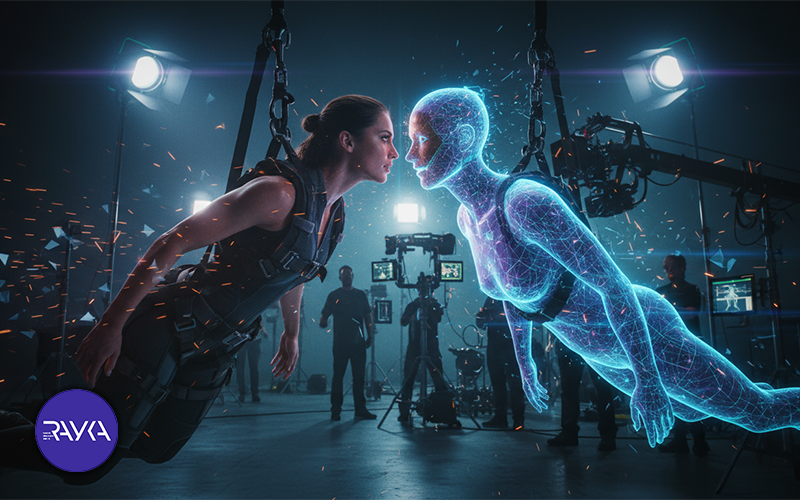 ساخت صحنه های پرخطر و سواپ فیس برای هنرمندان