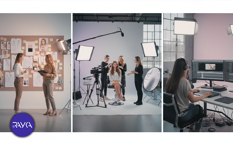 مراحل ساخت تیزر سالن زیبایی