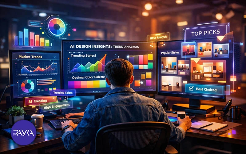 تولید ایده های بصری مثل رنگ و استایل بر اساس تحلیل بازار توسط هوش مصنوعی