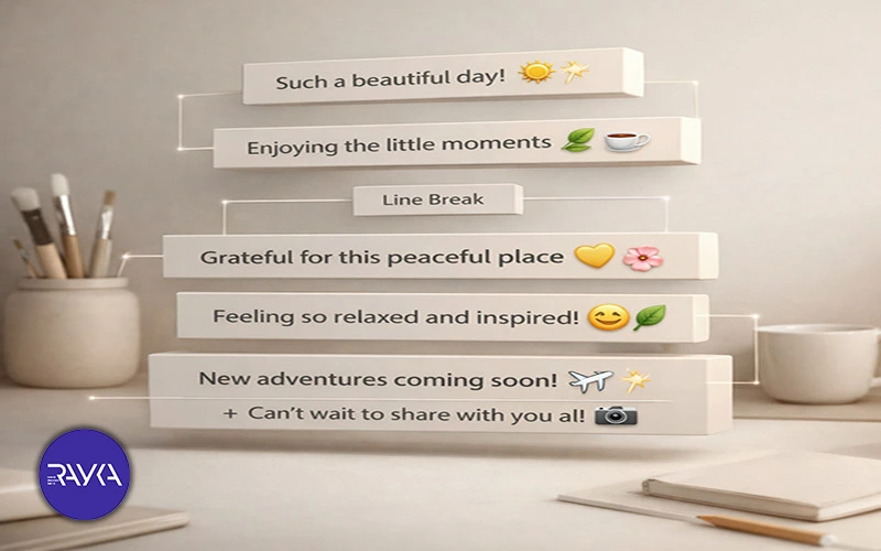 فرمت بندی درست و استفاده از ایموجی در کپشن اینستاگرام