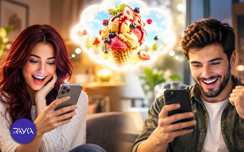 ساخت استاپ موشن تبلیغاتی برای تبلیغ بستنی با هوش مصنوعی توسط آژانس تبلیغاتی رایکاماه
